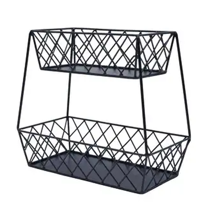 Gourmet Basics by Mikasa Lattice Farm Storage Basket 2 Tier - 14" x 12.5" | Overstock.com Shopping - The Best Deals on Bowls | 39772921