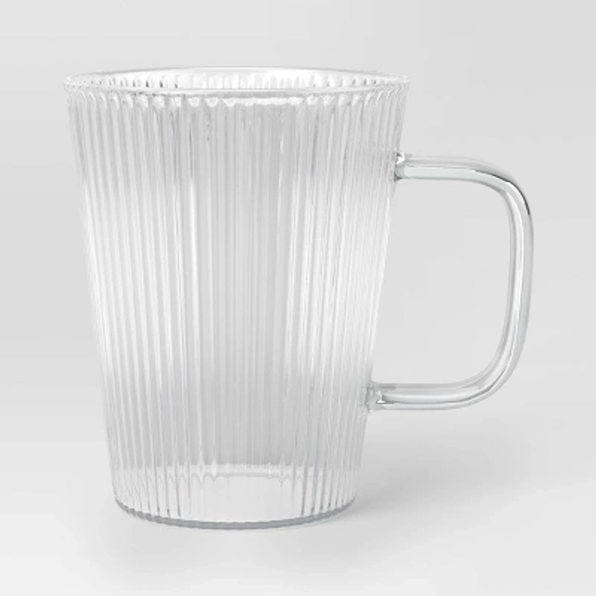 14.3oz Colored Glass Mug Clear - Threshold™