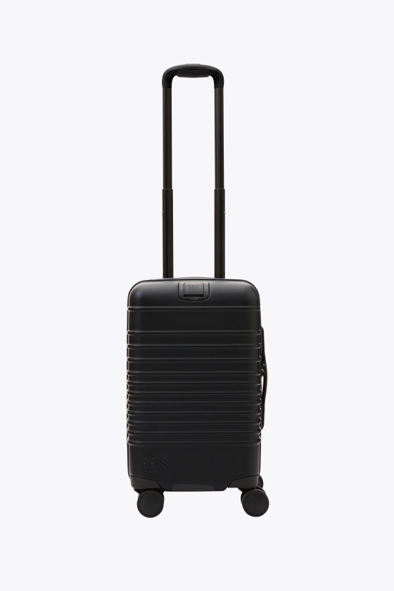 BÉIS 'The Small Carry-On Roller' in All Black - All Black Small Carry-On Luggage & Lightweight Rolling Suitcase