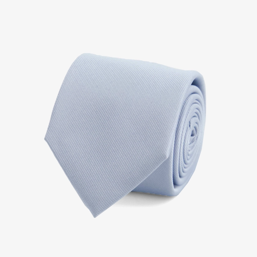 Grosgrain Solid Dusty Blue Tie | Silk Ties | Tie Bar