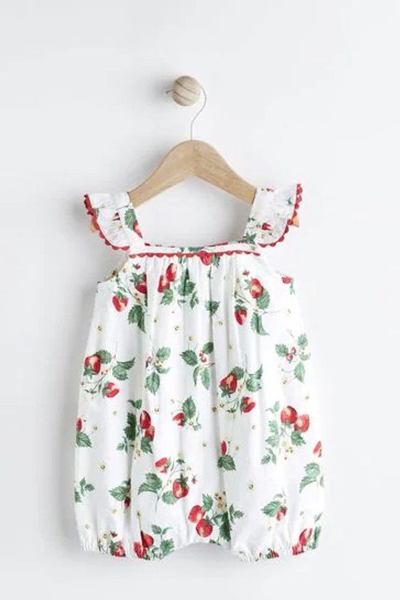 Buy Red/White Strawberry - Baby Woven Romper (0mths-2yrs) from Next Germany