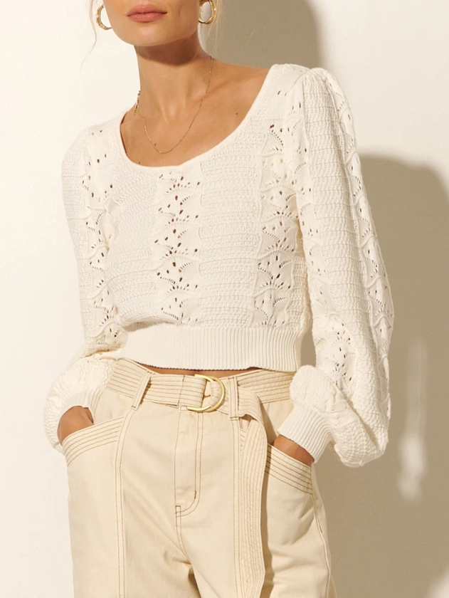 Helena Knit Top - Ivory | KIVARI