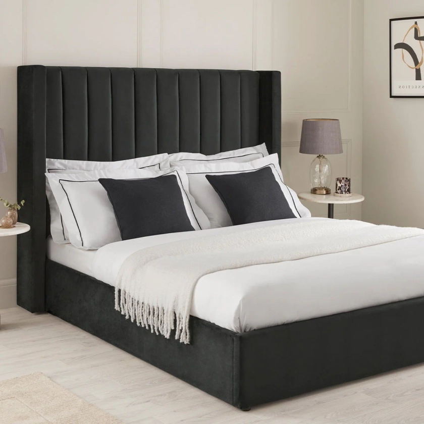 Madison Ottoman Storage Bed - Ink