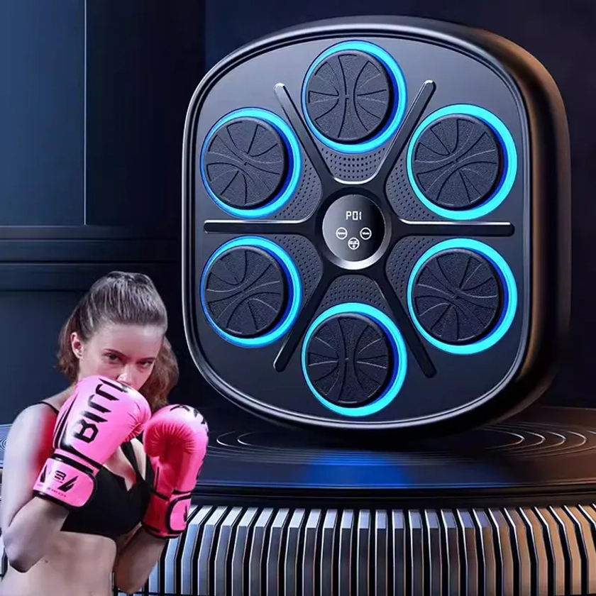 Smart Music Boxing Machine Wall Target LED Lighted Sandbag Relaxing Re