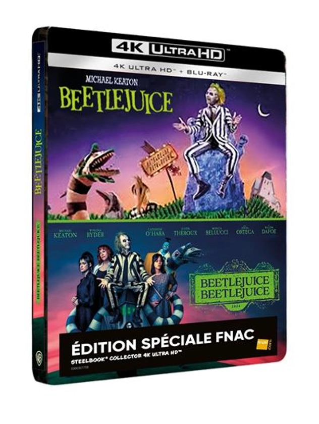 Beetlejuice 1 et 2 Édition Spéciale Fnac Steelbook Blu-ray 4K Ultra HD : Inclus Blu-ray (Visuel provisoire)