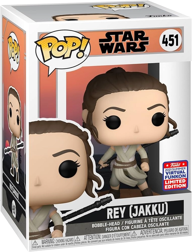 Funko Pop! Star Wars: Across The Galaxy - Rey Skywalker- Exclusivité Amazon - Figurine en Vinyle à Collectionner - Idée de Cadeau - Produits Officiels - Jouets pour Les Enfants et Adultes