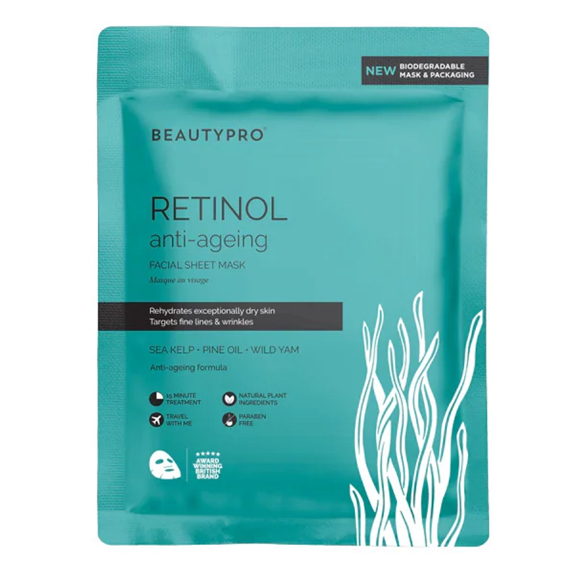 Beautypro Retinol Anti-Ageing Sheet Mask 22ml | Skin | Superdrug