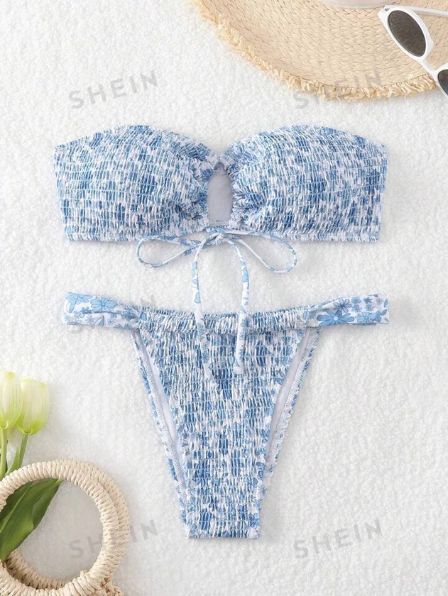 Printed Bikini Swimsuit Set | SHEIN UK