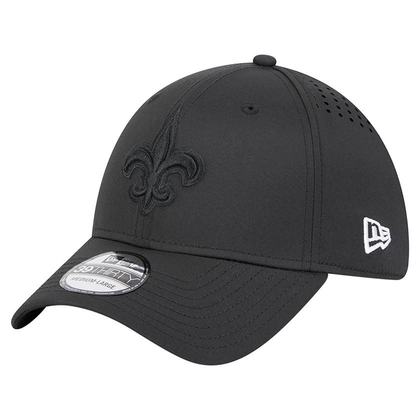 New Orleans Saints New Era Hydro 39THIRTY Flex Hat - Black