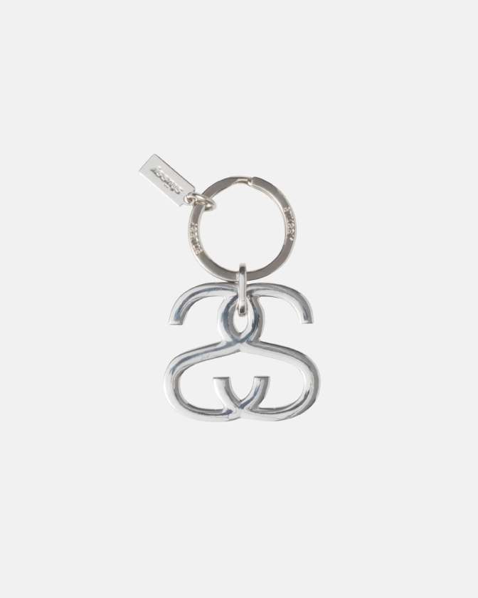 SS Link Keychain in silver – Stüssy