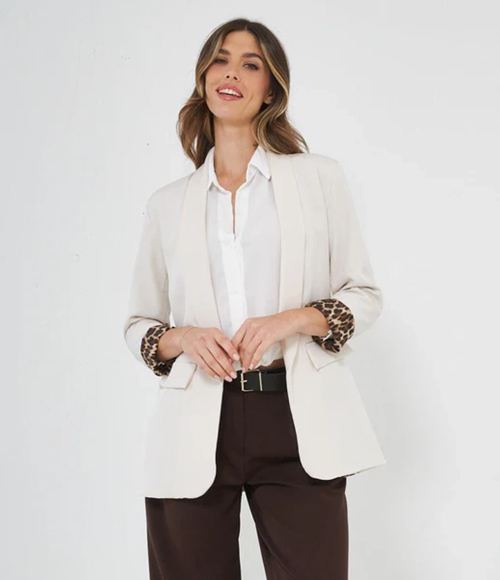 Blazer dettaglio animalier