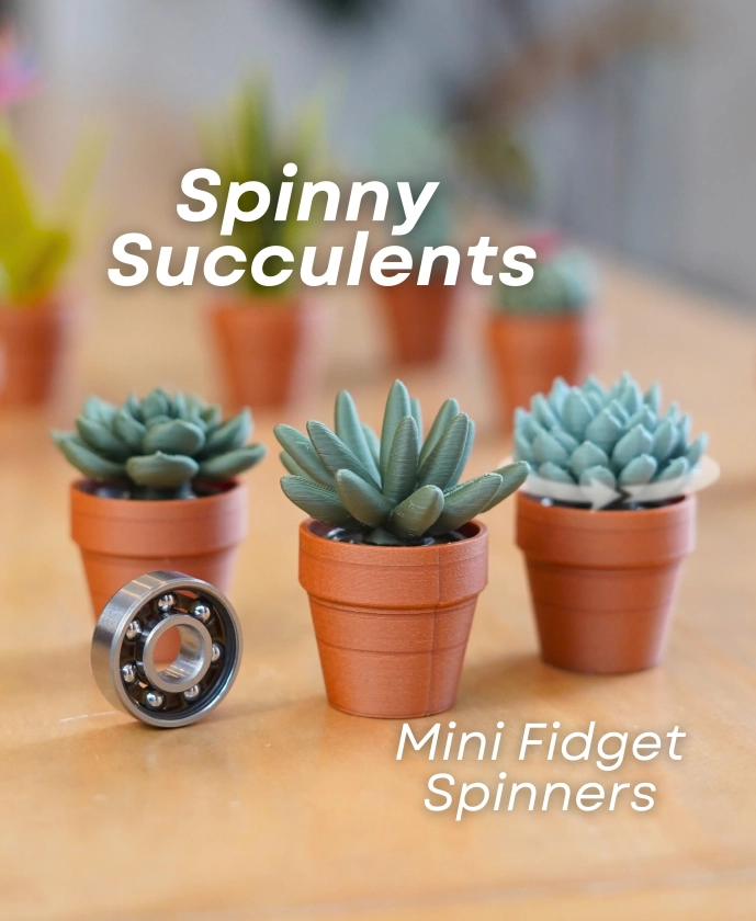 Spinny Succulents - Mini Fidget Spinners - Pocket Plants Collection - 3D model by ForgeCore on Thangs