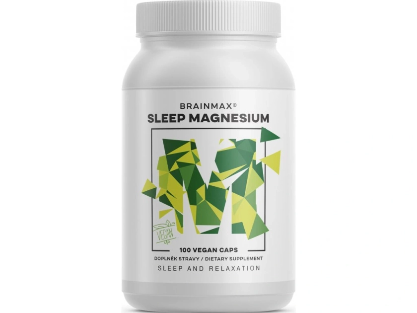 BrainMax Sleep Magnesium®, 320 mg, 100 kapslí (Hořčík, GABA, L-theanin, Vitamín B6, šťáva z višně) Komplex pro zdravý spánek, relaxaci a rychlé usínání, doplněk stravy - BrainMarket.cz