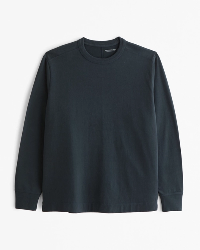 Men's Long-Sleeve Premium Heavyweight Tee | Men's Tops | Abercrombie.com