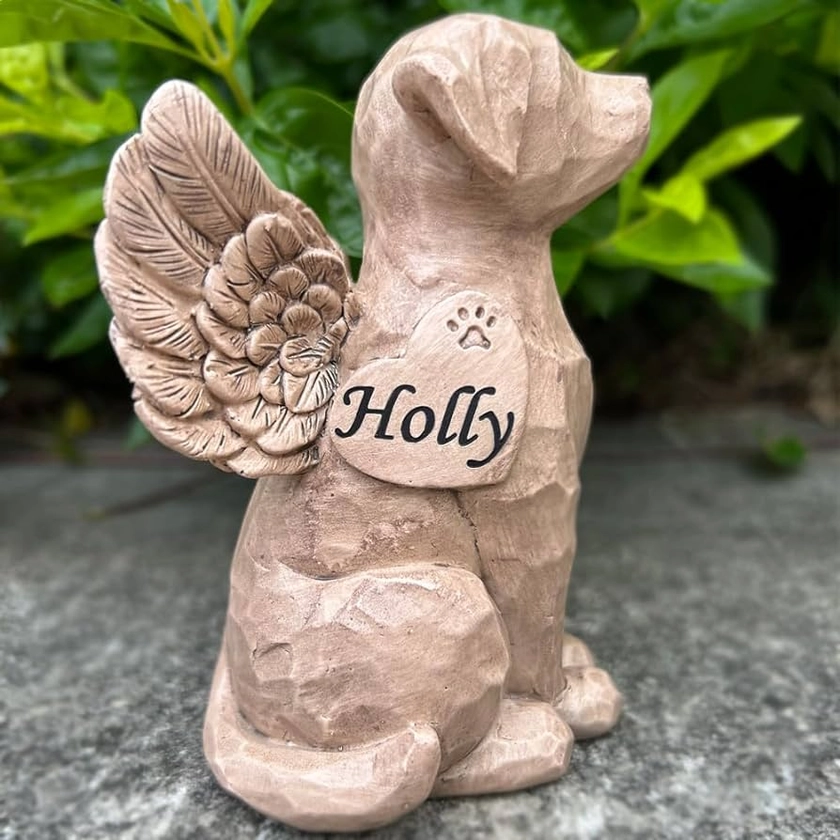Amazon.com : LAGGATTS Personalized Dog Angel Memorial Figurine, Custom Memorial Pet Dog Statue, Engrave Dog Memorial Gifts, Losing A Dog Sympathy Gift : Pet Supplies