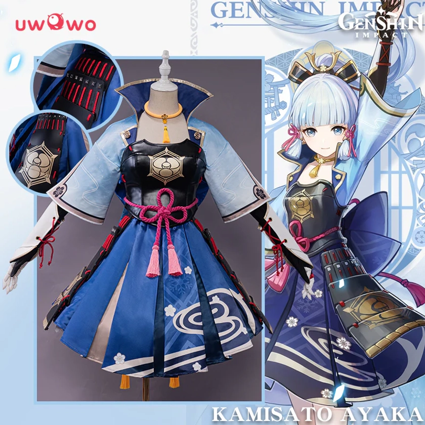 Uwowo Game Genshin Impact Kamisato Ayaka Frostflake Heron Cosplay Cost