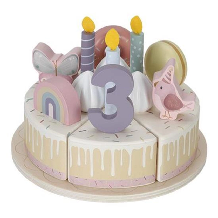 Wooden birthday cake Pink - 26-pcs | Shop at Little Dutch - Little Dutch