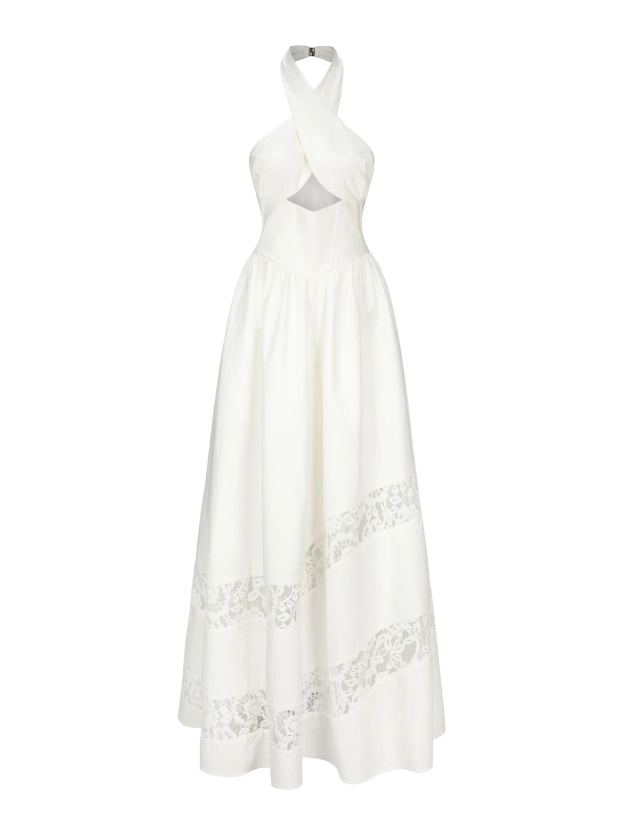 Portia Lace Dress (White)