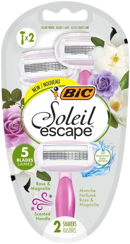 BIC varsiterä Soleil Escape 5 Rose & Magnolia 2-pack | Sokos verkkokauppa