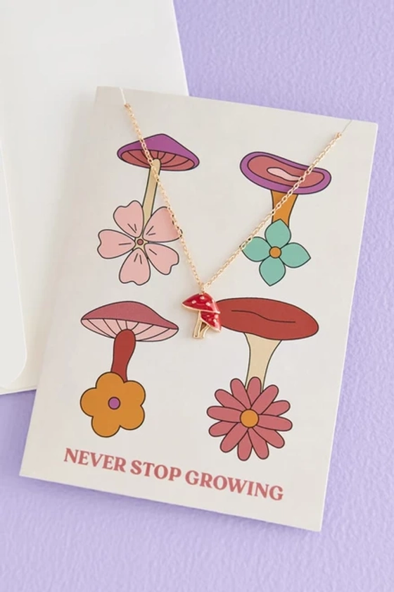 Never Stop Growing Necklace Card