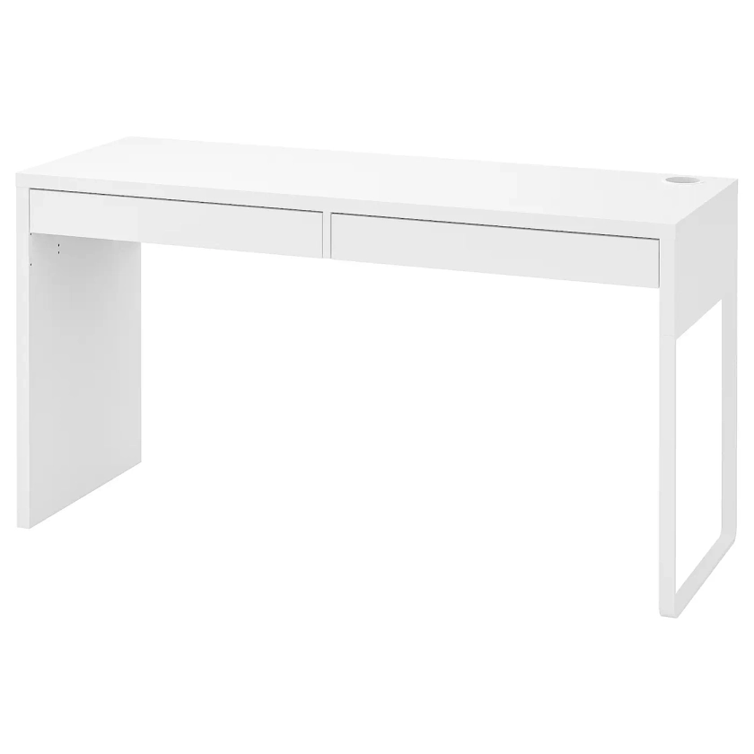 MICKE desk, white, 557/8x195/8" - IKEA