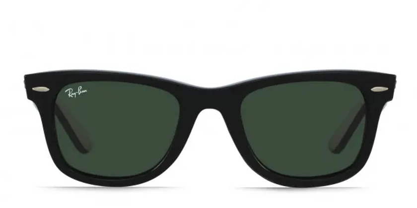 Ray-Ban RB2140 Wayfarer Shiny Black Prescription Sunglasses - 50% Off Lenses