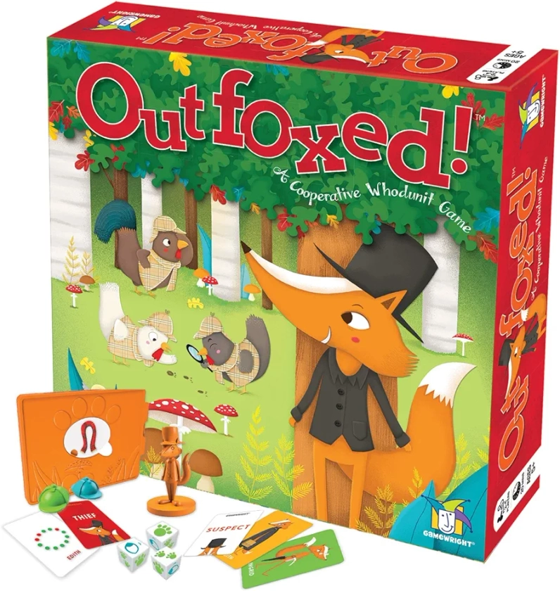 Gamewright | Outfoxed! Game | Board Game | Ages 5+ | 2-4 Players | 20 Minutes Playing Time