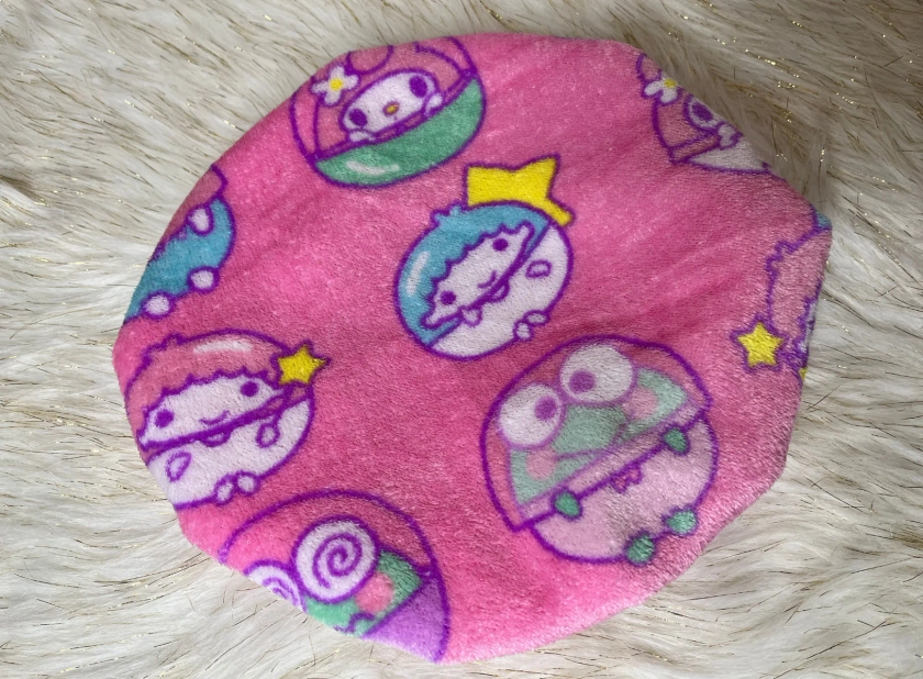 Pink character Plush Bonnet