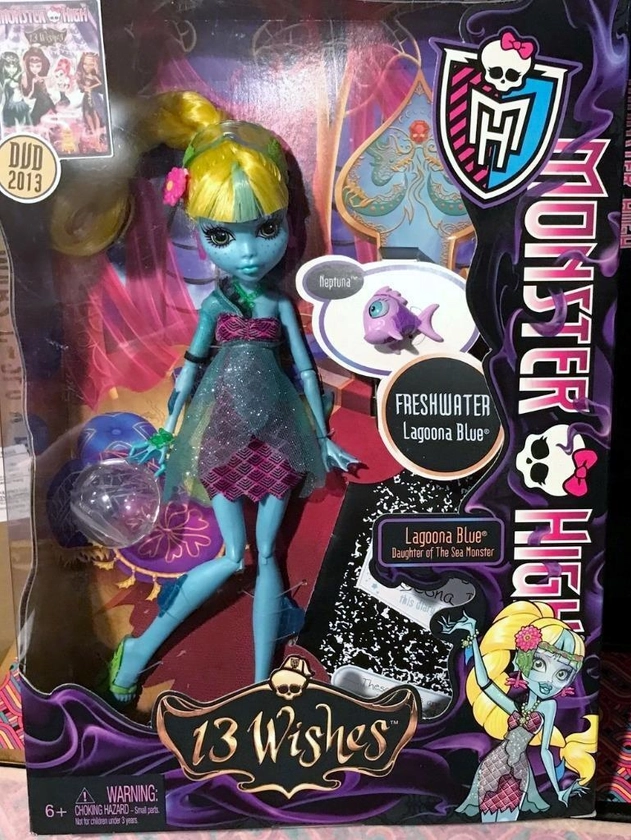 Monster High 13 Wishes Freshwater Lagoona Blue Doll~NIB~NRFB