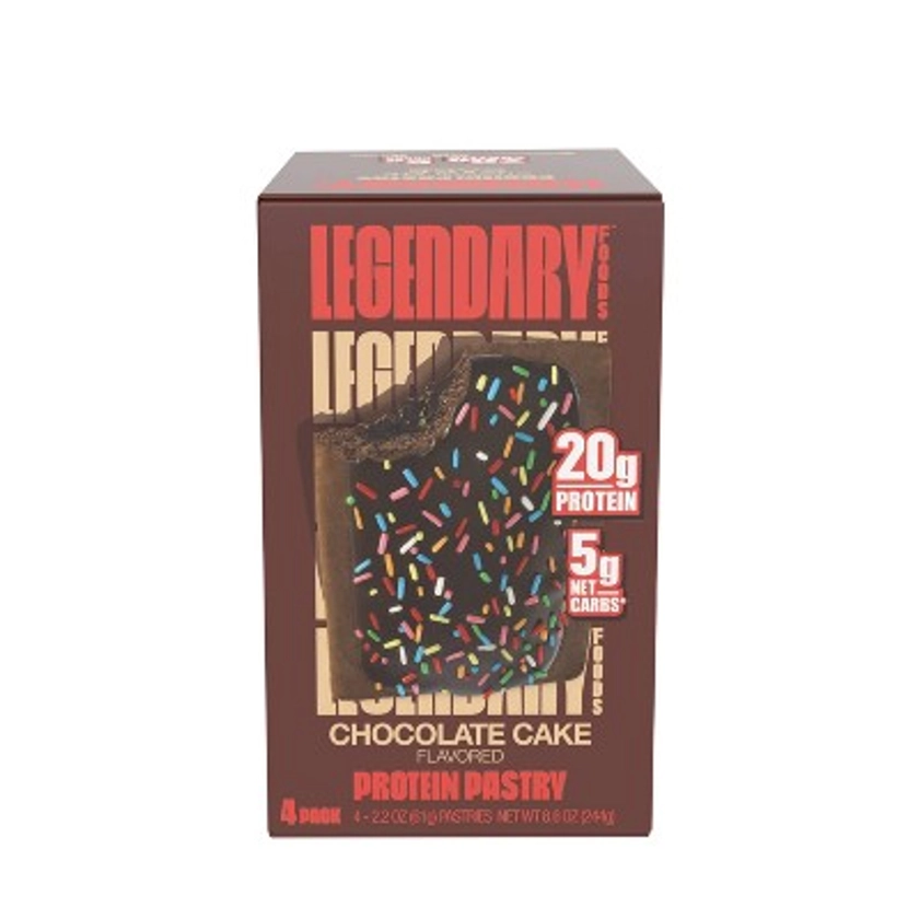 Legendary Foods Protein Pastries Chocolate Cake - 8.6oz/4ct