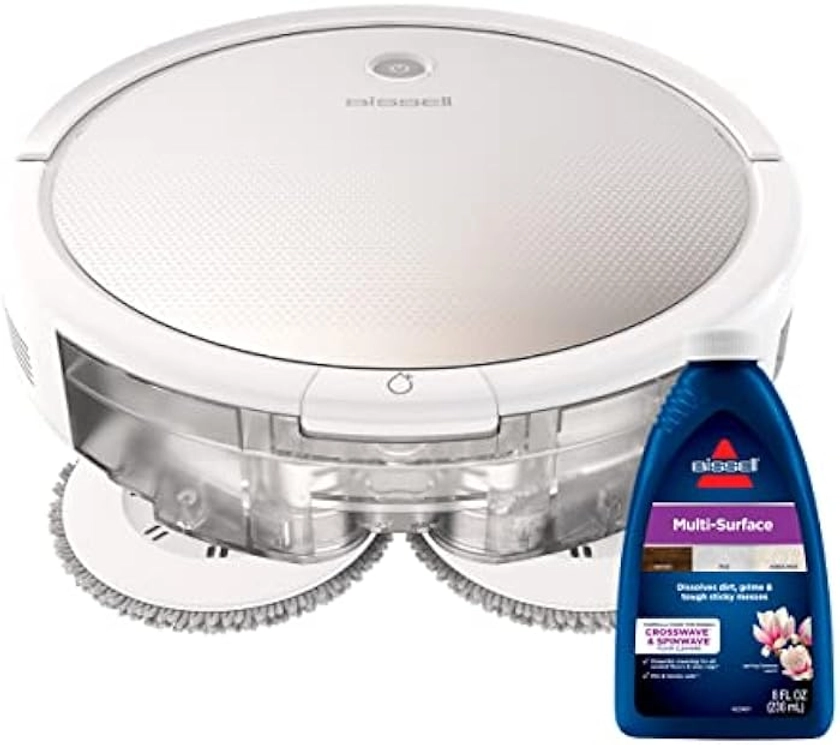 BISSELL SpinWave Robot Pet, 2-in-1 Wet Mop and Dry Robot Vacuum, WiFi Connected with Structured Navigation, 3347