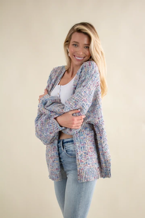 Savanna Oversized Cardigan Purple