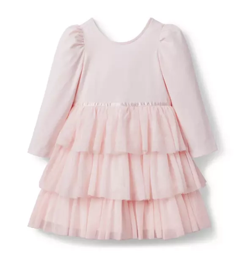 Girl Barely Pink Tiered Ballet Dress by Janie and Jack