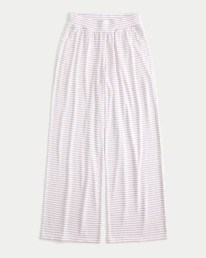 Women's Cozy Wide-Leg Pajama Pants | Women's Bottoms | HollisterCo.com