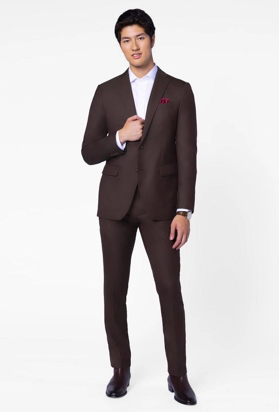Custom Suits Made For You - Harrogate Dark Brown Suit | INDOCHINO