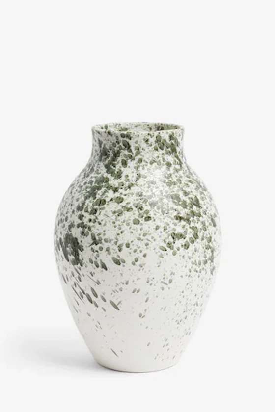 Buy Green Splatter Glaze Ceramic Vase from the Next UK online shop