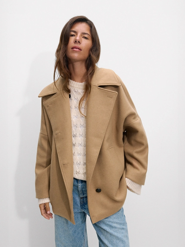 Manteau En Laine Avec Poches