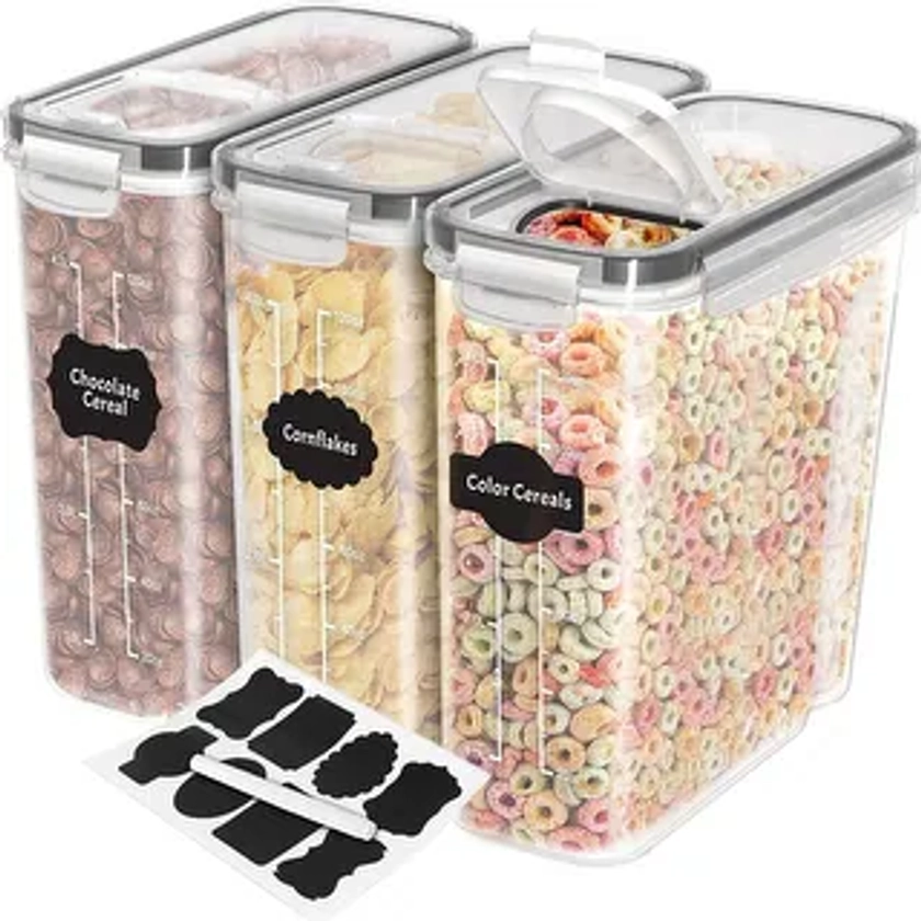 Cereal Containers Storage - 3 Pack | Overstock.com Shopping - The Best Deals on Storage Canisters | 42727777