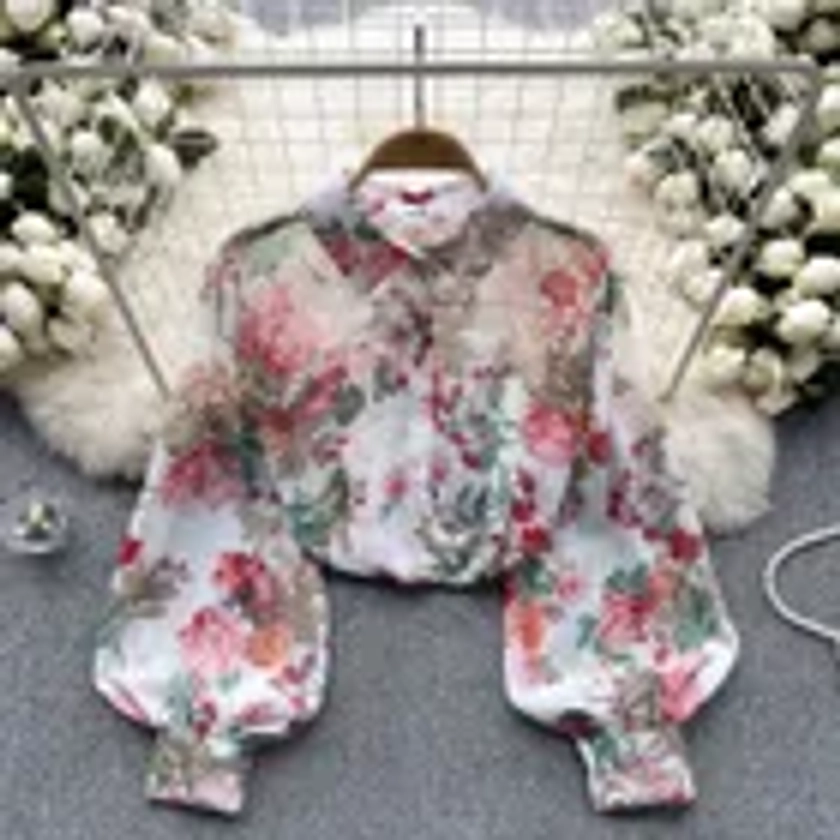 Long-Sleeve Floral Shirt