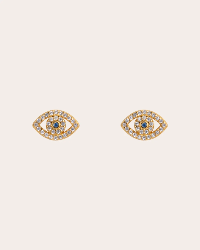 The Evil Eye studs - gold plated