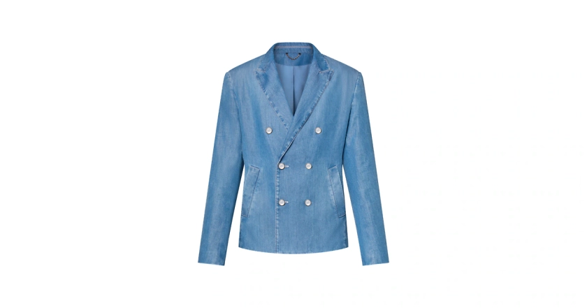 Les collections de Louis Vuitton : Veste de costume croisée en chambray