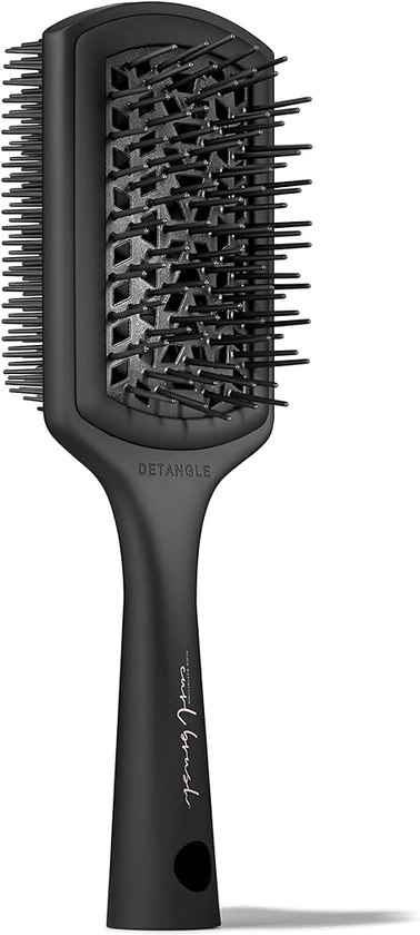 HeatFreeHair High Definition Detangling Brush for Black Hair - Curl Brush for Curly Hair, Natural, Wavy Hair - Dual-Sided Hair Extension Detangler Hair Brush - Use on Wet/Dry Hair
