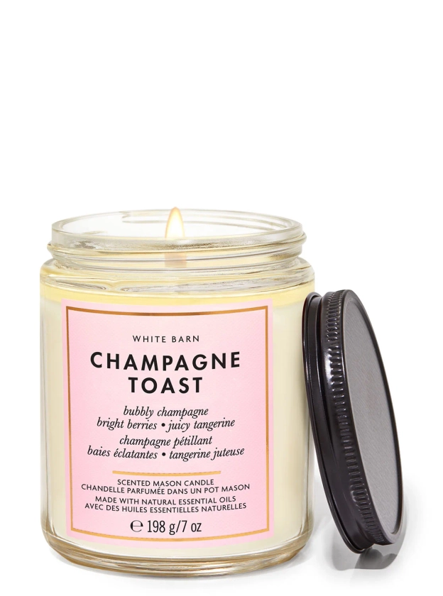 Champagne Toast Mason Single Wick Candle | Bath and Body Works