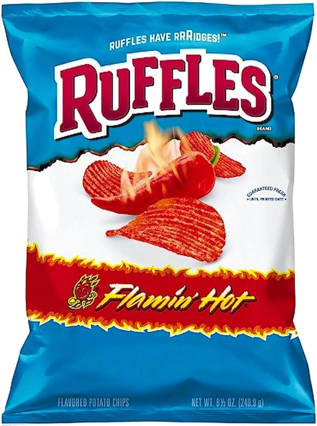 Ruffles Flaming Hot Potato Chips - 8.5oz Party Bag (1)