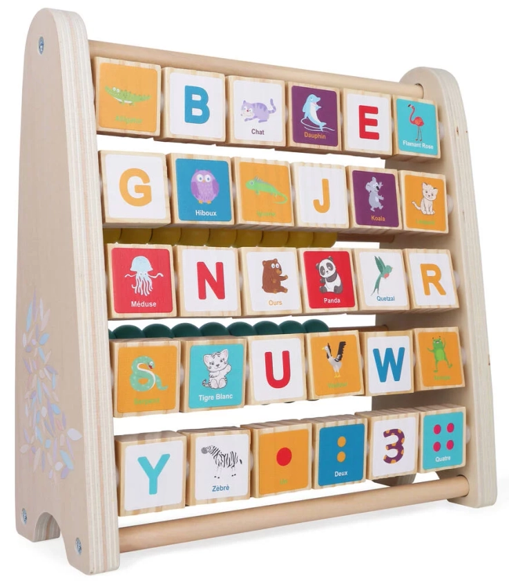 IMAGIER BOULIER ALPHABET EN BOIS