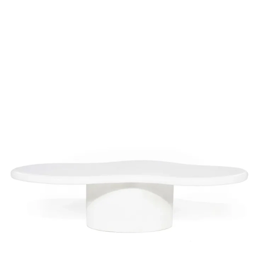 Table basse organique blanc