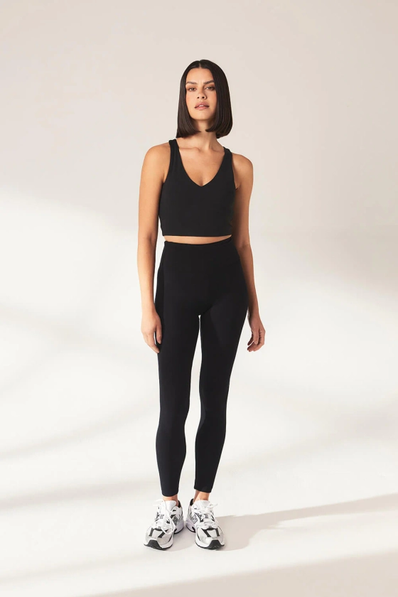 Black Lightweight Classic High Waisted Leggings - LOVALL