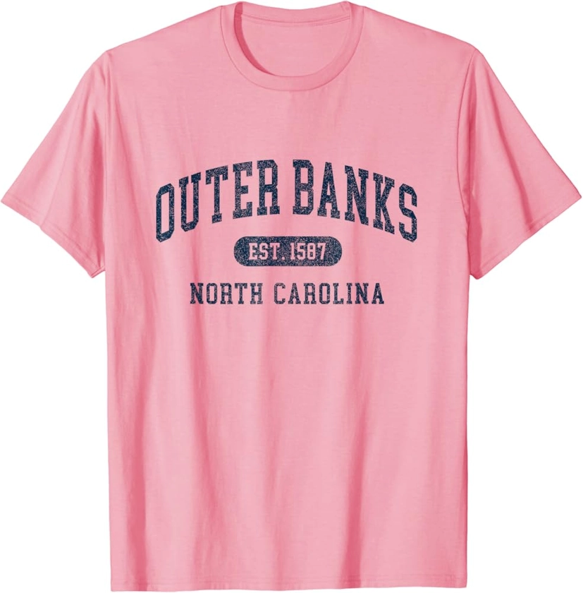Outer Banks Est 1587 OBX North Carolina NC Vintage Retro T-Shirt