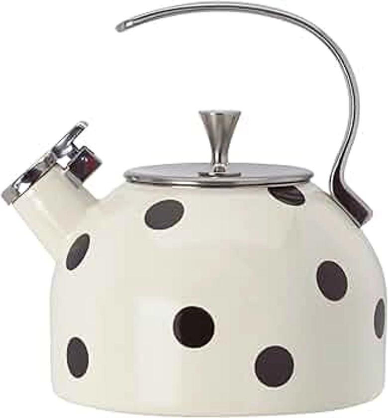 Kate Spade New York Black Deco Kettle, 3.80 LB, Scatter Dot