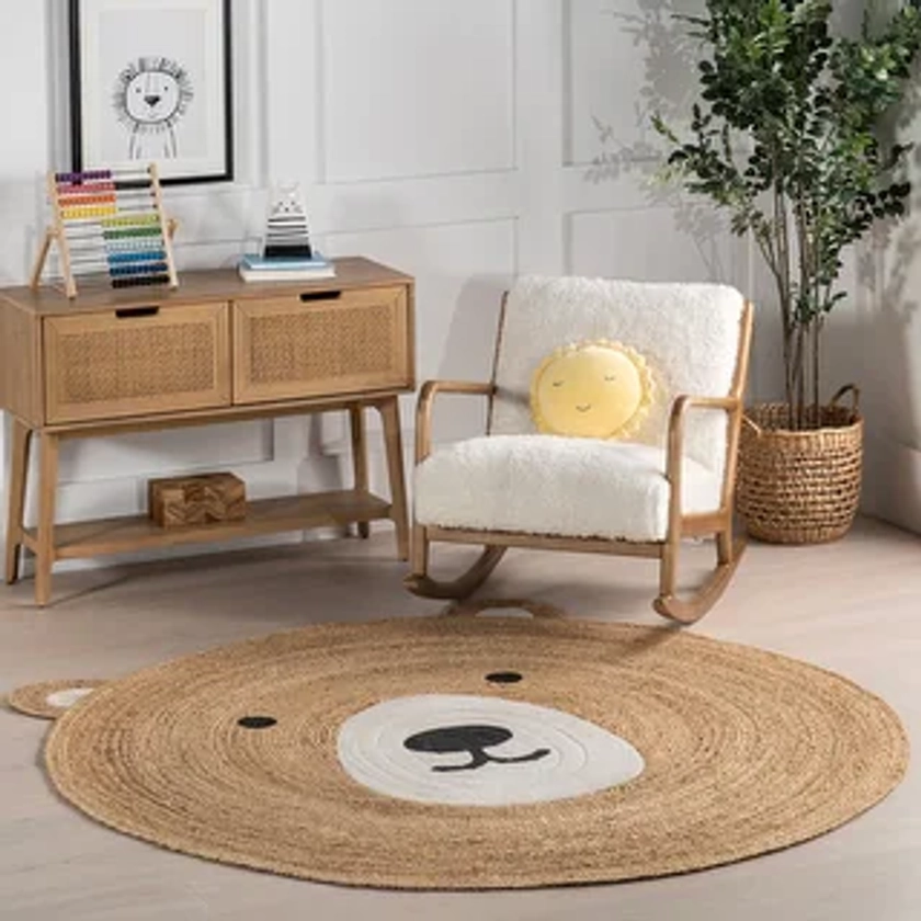 Brooklyn Rug Co Ravenna Bear Handwoven Kids Jute Area Rug | Overstock.com Shopping - The Best Deals on Area Rugs | 43080185